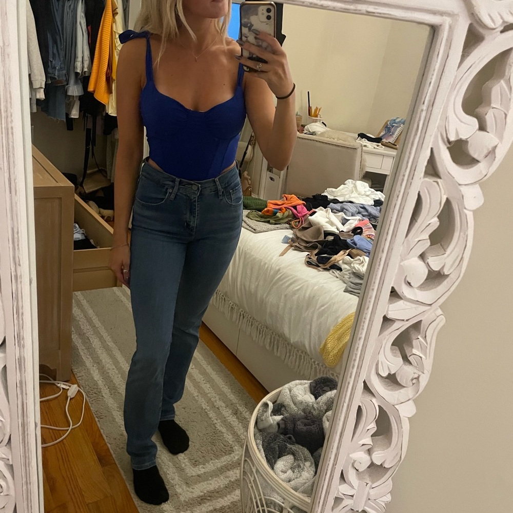 Blue Going out Corset